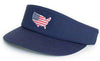 America Golf Visor in Navy by State Traditions - Country Club Prep