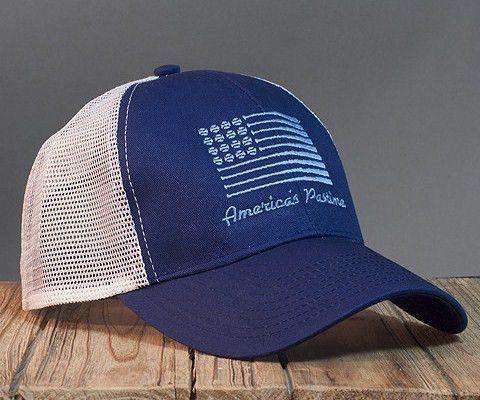 America's Pastime Mesh Hat in Navy by Rowdy Gentleman - Country Club Prep