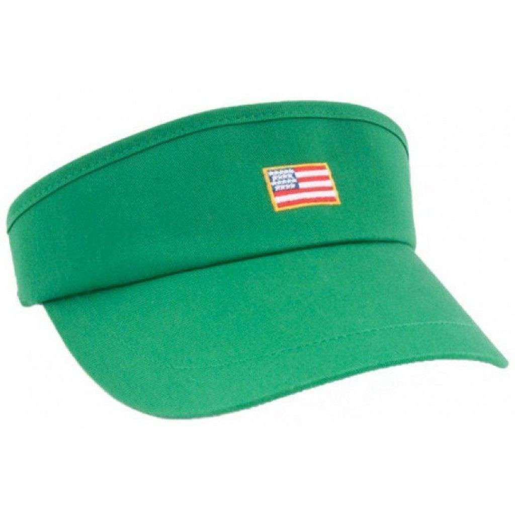 American Flag Patch Visor in Green by Rowdy Gentleman - Country Club Prep