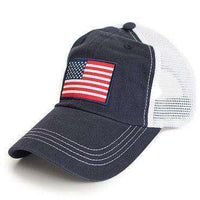 American Flag Trucker Hat in Navy by State Traditions - Country Club Prep