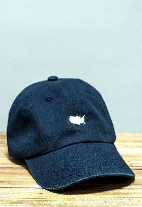 American Silhouette Golf Hat in Navy and White by Rowdy Gentleman - Country Club Prep
