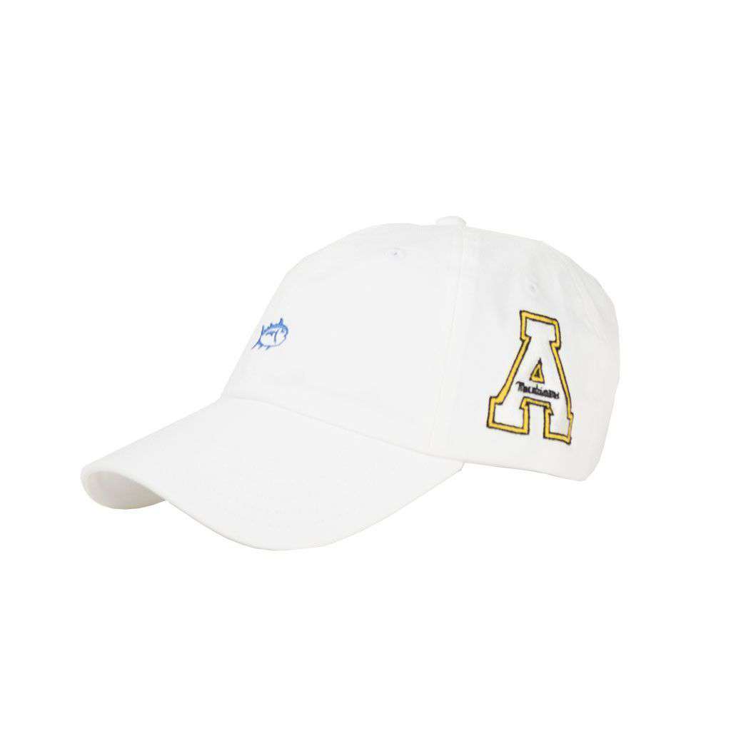 Appalachian State Collegiate Skipjack Hat in White by Southern Tide - Country Club Prep