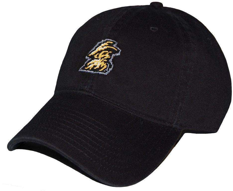 Appalachian State University Needlepoint Hat in Black by Smathers & Branson - Country Club Prep