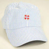 Baseball Cap in Blue Seersucker by Castaway Clothing - Country Club Prep