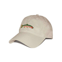 Big Trout Needlepoint Hat in Stone by Smathers & Branson - Country Club Prep