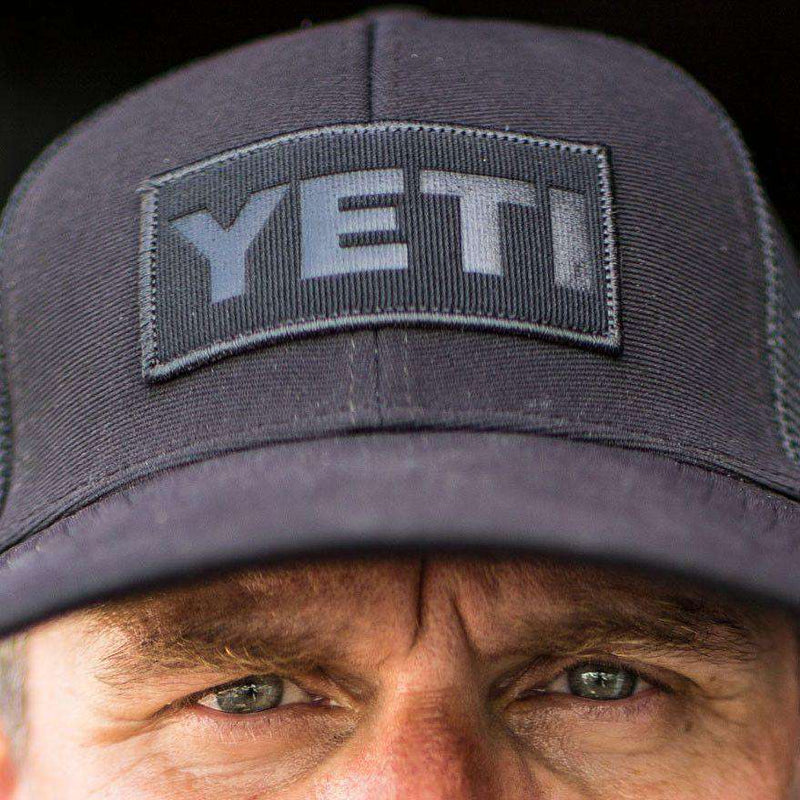 Black On Black Patch Trucker Hat in Black by YETI - Country Club Prep