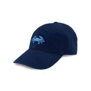 Coral Crab Needlepoint Hat by Smathers & Branson