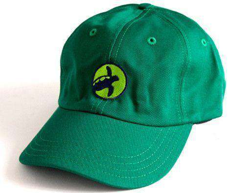 Brushed Cotton Logo Hat in Green by Loggerhead Apparel - Country Club Prep