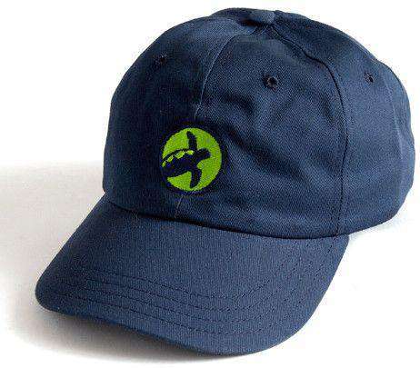 Brushed Cotton Logo Hat in Navy by Loggerhead Apparel - Country Club Prep