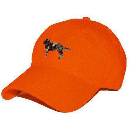 Camo Retriever Needlepoint Hat in Orange by Smathers & Branson - Country Club Prep