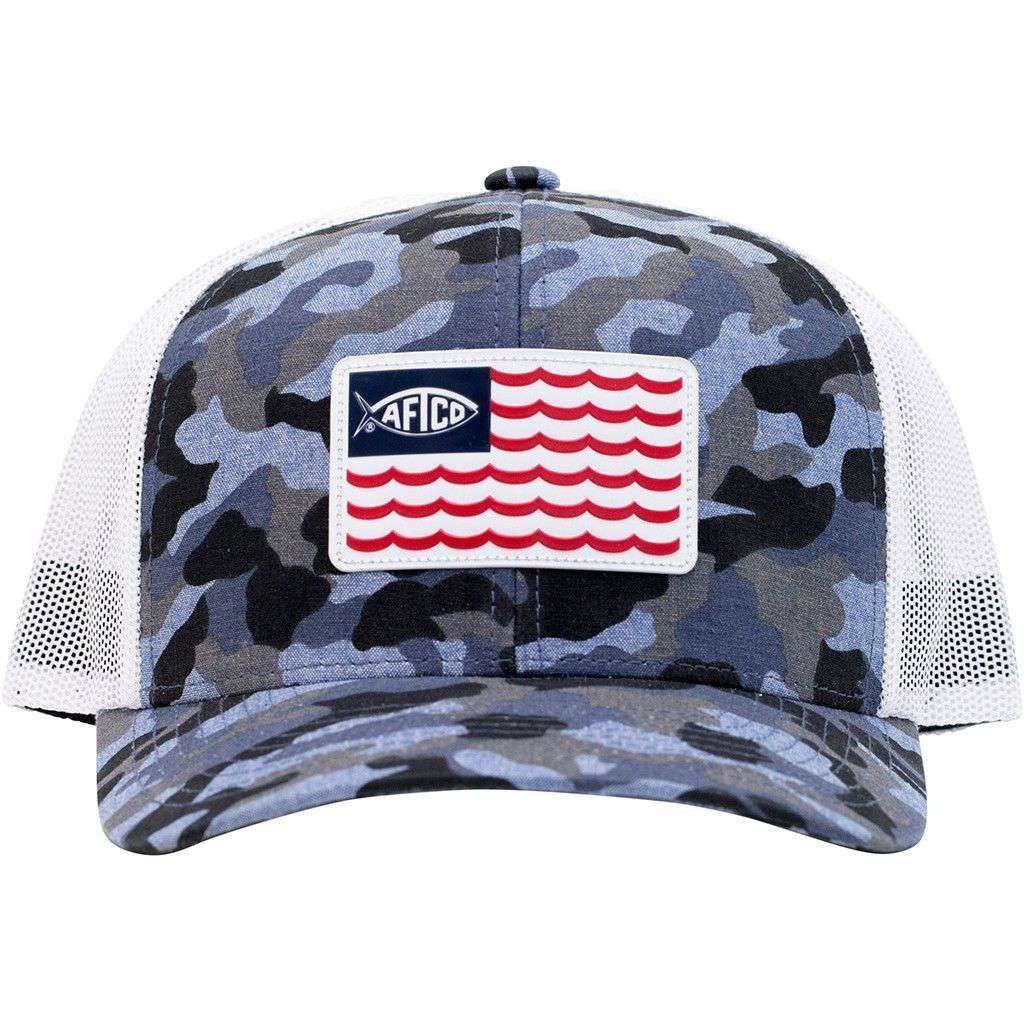 AFTCO Canton Trucker Hat in Blue Camo – Country Club Prep