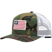 Canton Trucker Hat in Green Camo by AFTCO - Country Club Prep