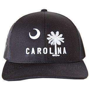 Carolina Mesh Back Hat in Blacksburg Black by Classic Carolinas - Country Club Prep