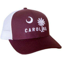 Carolina Mesh Back Hat in Gameday Garnet w/ White by Classic Carolinas - Country Club Prep