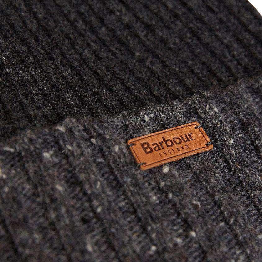 Cassop Fleck Pom Hat in Charcoal by Barbour - Country Club Prep