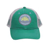 Cattail Trucker Hat in Bimini Green by Southern Marsh - Country Club Prep