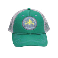 Cattail Trucker Hat in Bimini Green by Southern Marsh - Country Club Prep