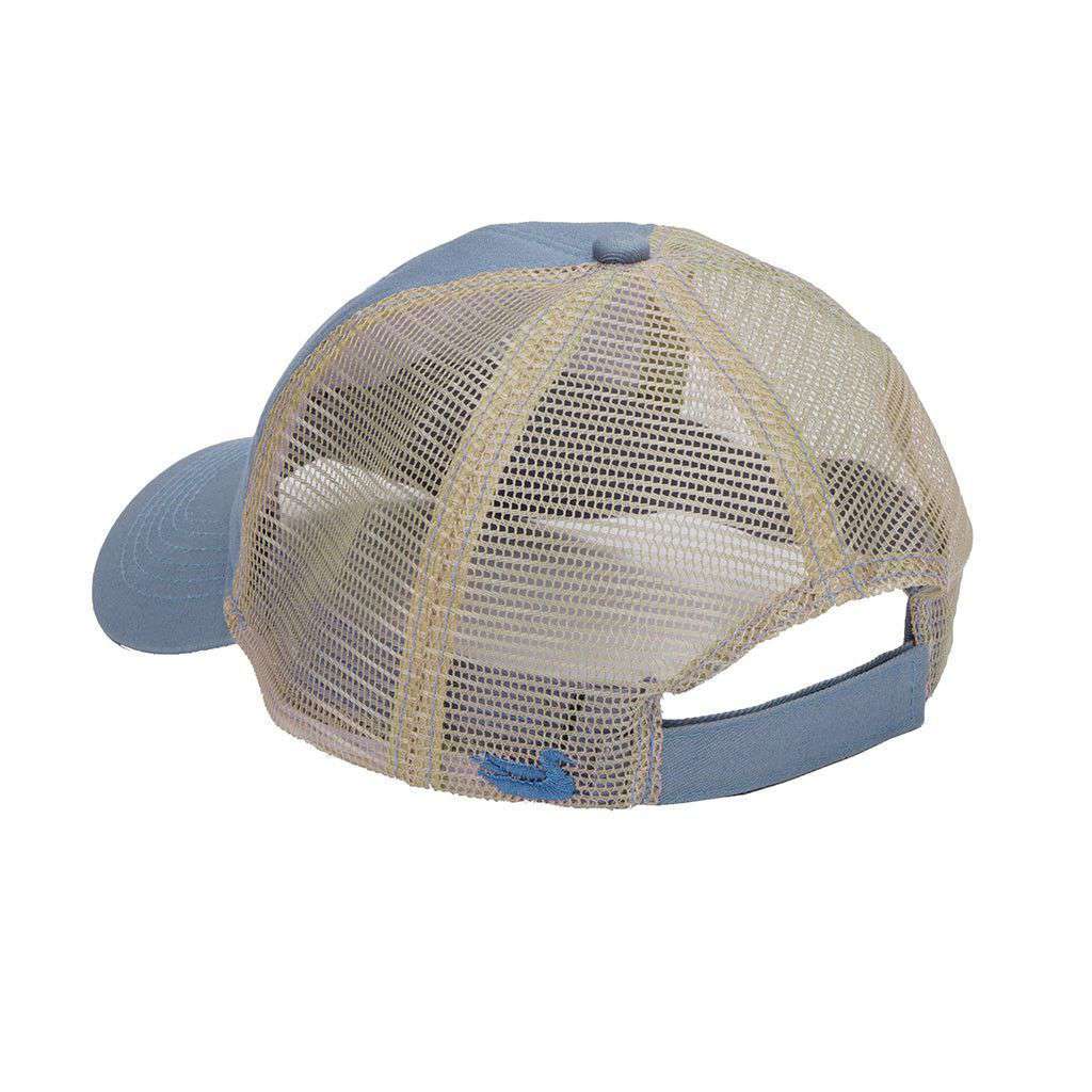 Cattail Trucker Hat in Breaker Blue by Southern Marsh - Country Club Prep