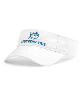 Classic Skipjack Visor in White by Southern Tide - Country Club Prep