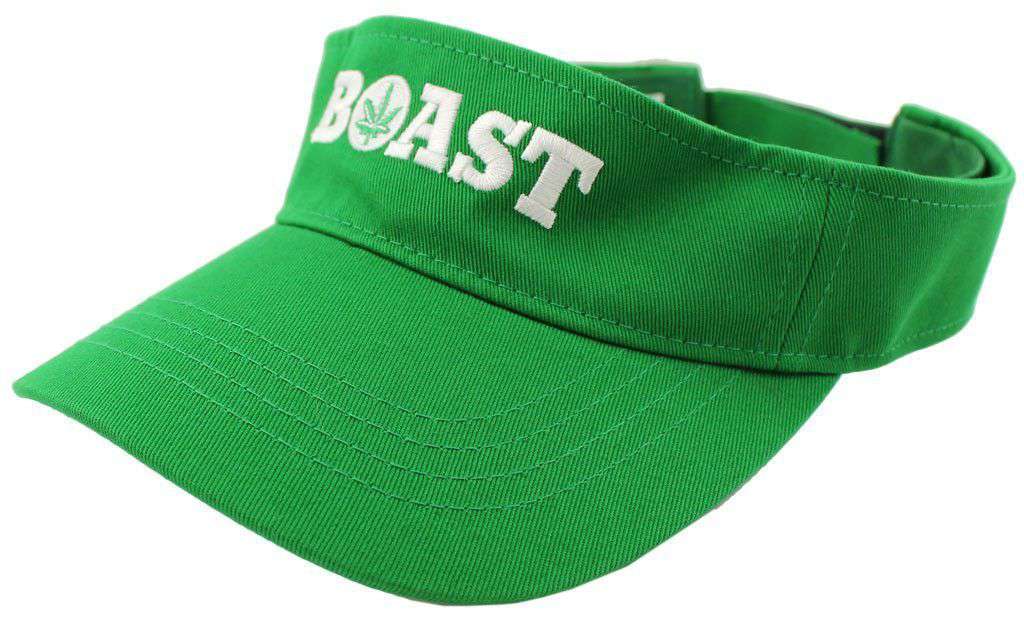 Classic Twill Boast Logo Visor in Green by Boast - Country Club Prep