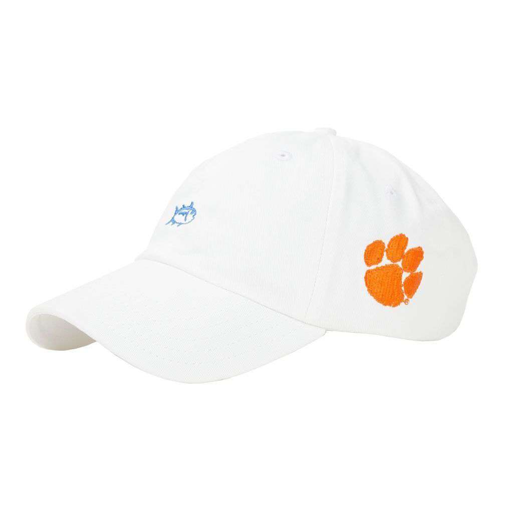 Clemson University Mini Skipjack Hat in White by Southern Tide - Country Club Prep