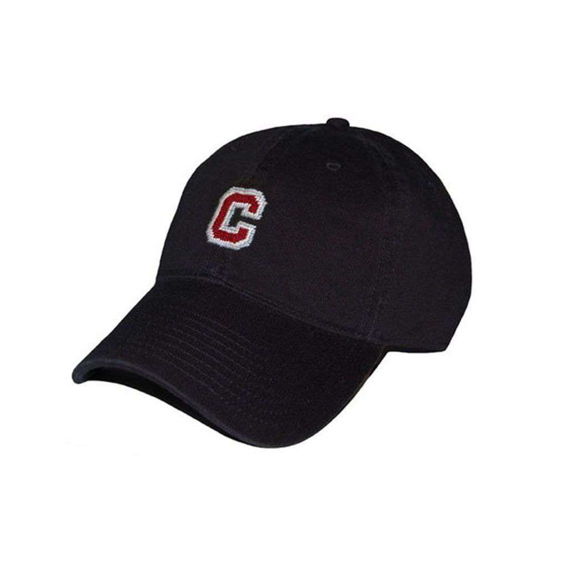 Colgate University Needlepoint Hat in Black by Smathers & Branson - Country Club Prep