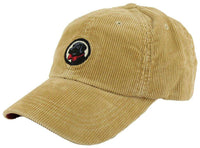 Corduroy Frat Hat in Khaki with Black Lab by Southern Proper - Country Club Prep