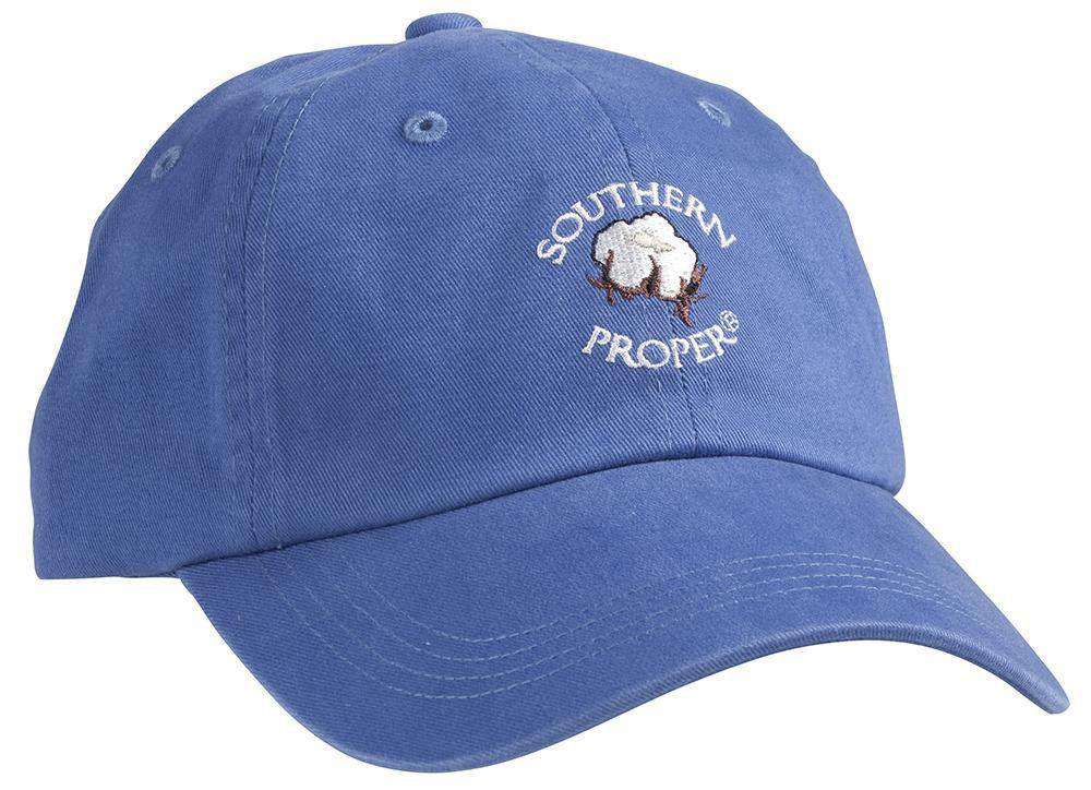 Cotton Boll Hat in Blue by Southern Proper - Country Club Prep