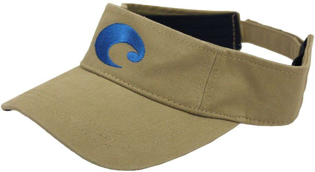 Cotton Visor in Khaki by Costa Del Mar - Country Club Prep