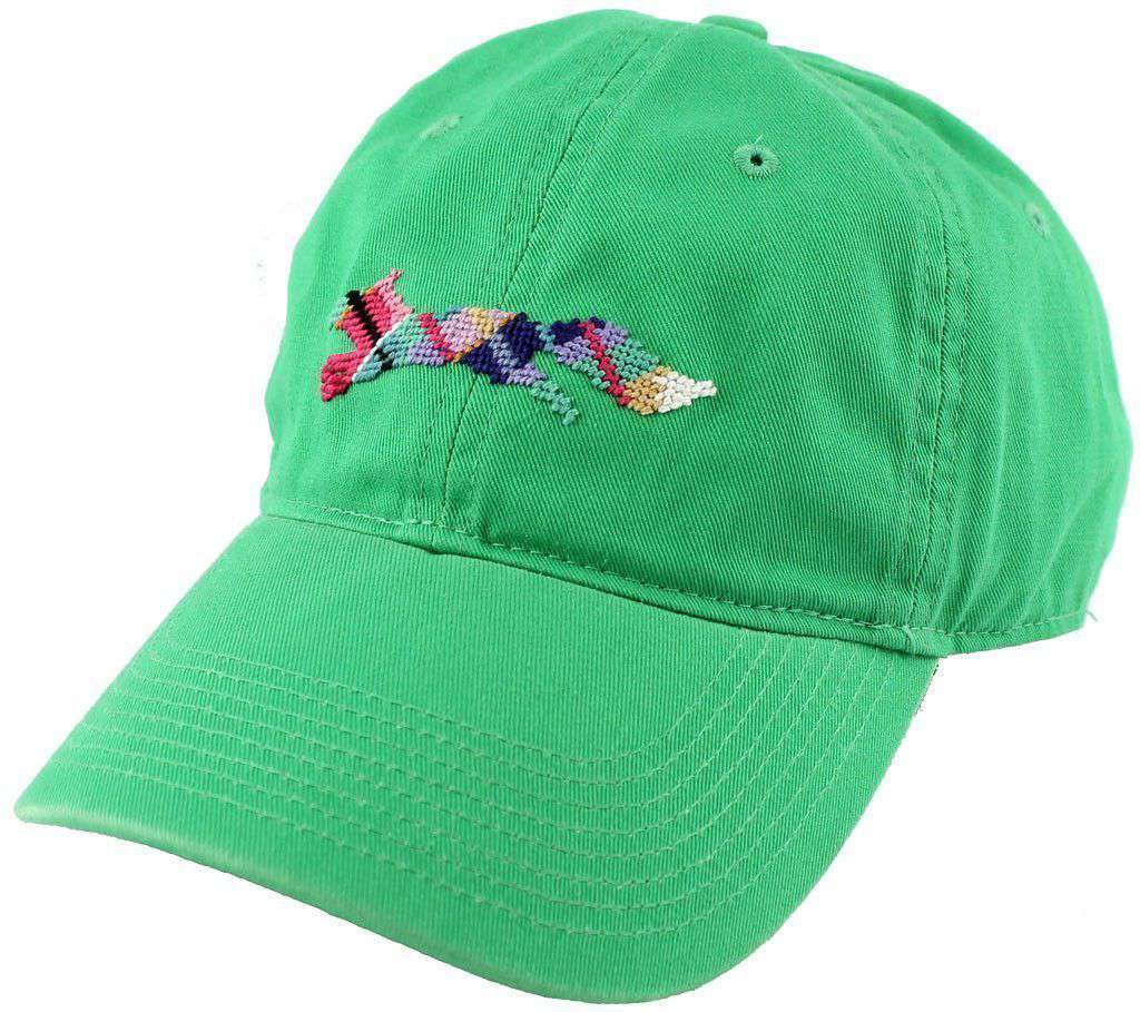 Country Club Prep "Longshanks" Needlepoint Hat in Kelly Green by Smathers & Branson - Country Club Prep