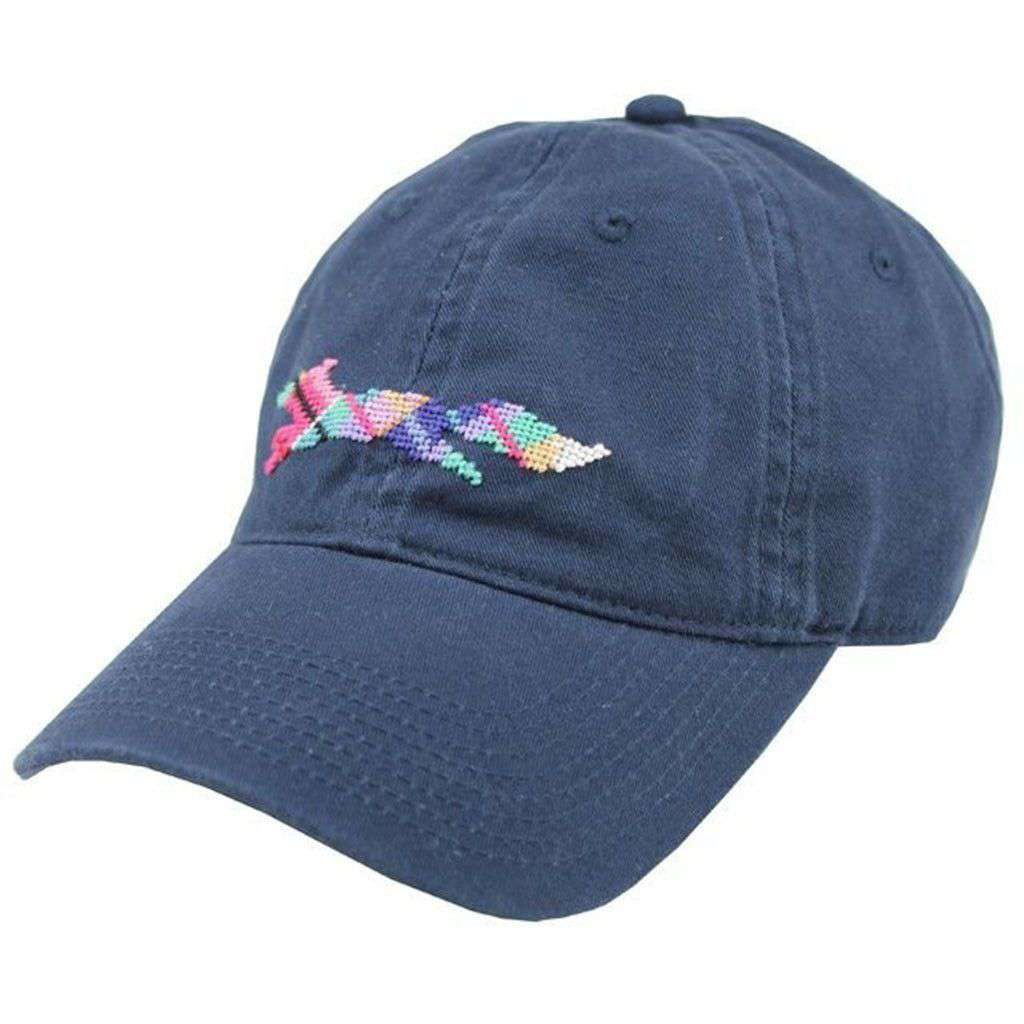Country Club Prep "Longshanks" Needlepoint Hat in Navy by Smathers & Branson - Country Club Prep
