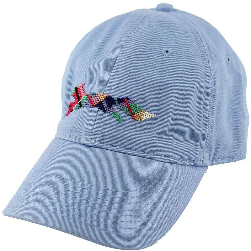 Country Club Prep "Longshanks" Needlepoint Hat in Sky Blue by Smathers & Branson - Country Club Prep