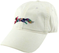 Country Club Prep "Longshanks" Needlepoint Hat in White by Smathers & Branson - Country Club Prep