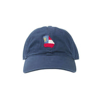 Custom Georgia State Flag Needlepoint Hat in Navy by Smathers & Branson - Country Club Prep