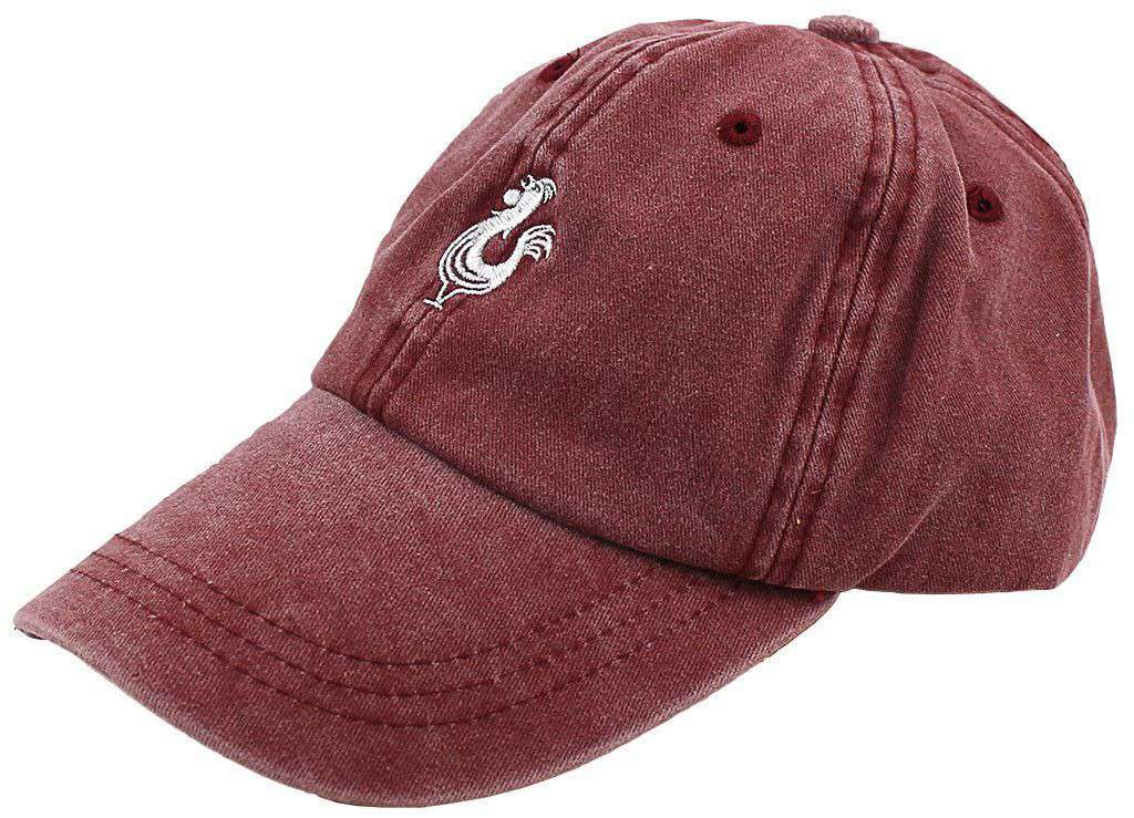 Dark Red Logo Hat by Fripp & Folly - Country Club Prep