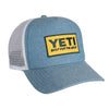 Deep Fit Foam Patch Trucker Hat in Chambray Blue by YETI - Country Club Prep
