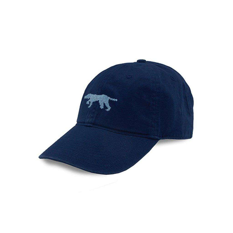 Dog on Point Needlepoint Hat in Navy by Smathers & Branson - Country Club Prep