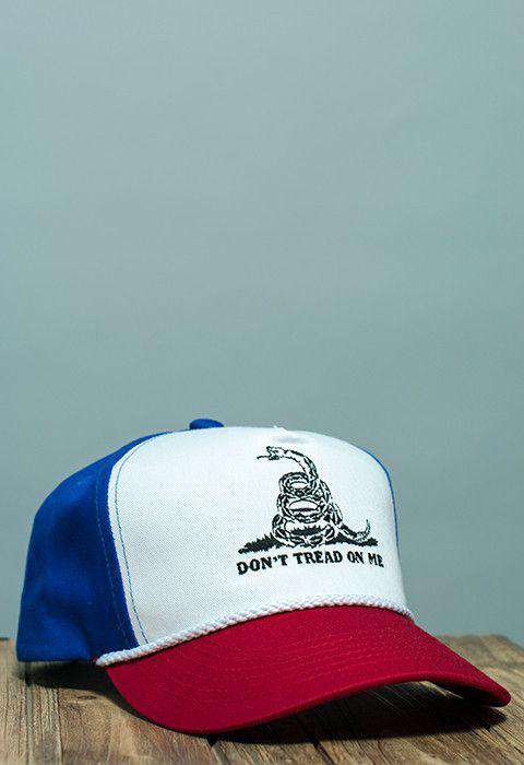 Don't Tread on Me Battle Flag Rope Hat in Red, White and Blue by Rowdy Gentleman - Country Club Prep