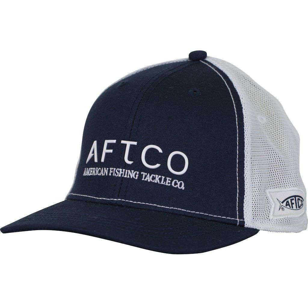 Echo Trucker Hat in Navy by AFTCO - Country Club Prep