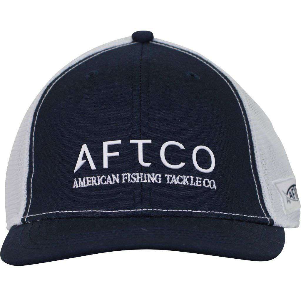 Echo Trucker Hat in Navy by AFTCO - Country Club Prep