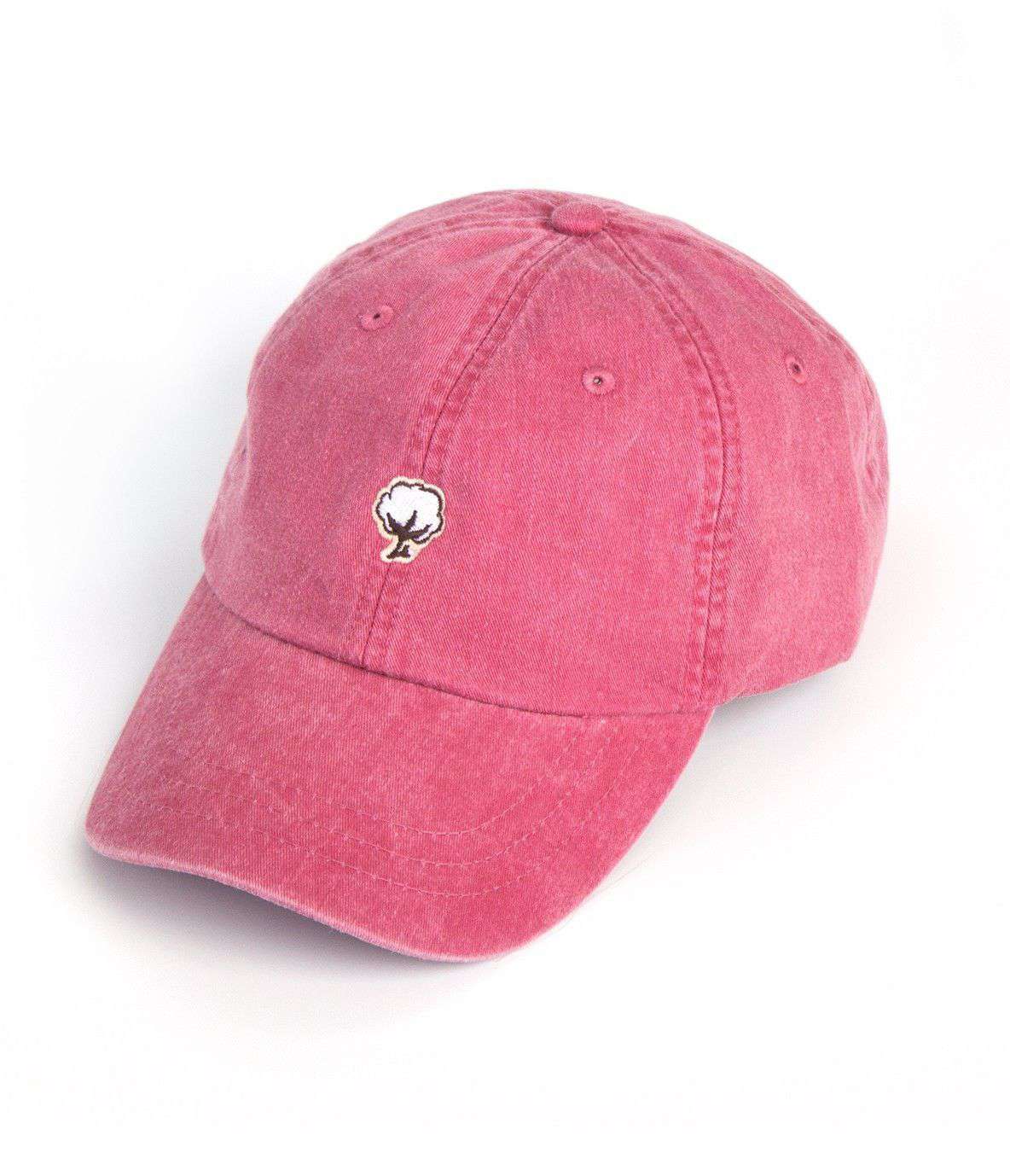 Embroidered Cotton Logo Hat in Nautical Red by The Southern Shirt Co. - Country Club Prep