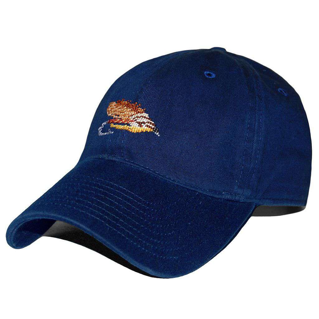 Dry Fly Needlepoint Hat in Navy by Smathers & Branson - Country Club Prep