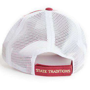 Florida Tallahassee Gameday Trucker Hat in Garnet by State Traditions - Country Club Prep