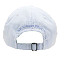 Frat Hat in Small Stripe Hydrangea Blue by Southern Proper - Country Club Prep