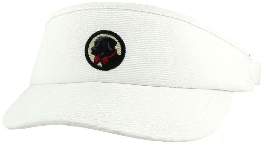 Frat Visor in White by Southern Proper - Country Club Prep