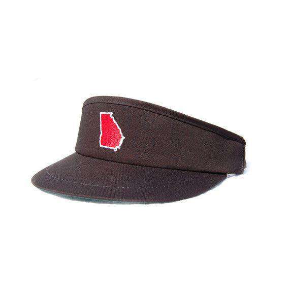 GA Athens Gameday Golf Visor in Black by State Traditions - Country Club Prep