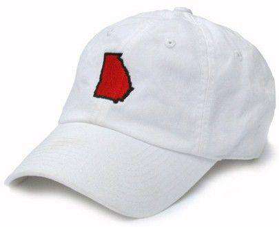 GA Athens Gameday Hat in White by State Traditions - Country Club Prep