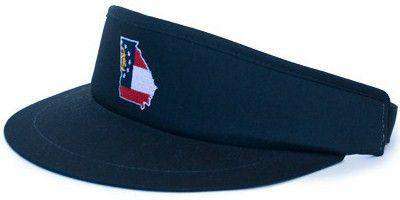 GA Traditional Golf Visor in Black by State Traditions - Country Club Prep