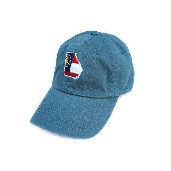 GA Traditional Hat in Gulf Blue by State Traditions - Country Club Prep