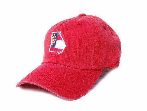 GA Traditional Hat in Red by State Traditions - Country Club Prep